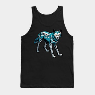 Wolf Skeleton Illustration Tank Top